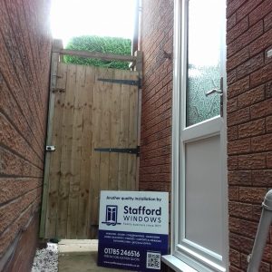 white upvc side entrance residential door - Stafford uPVC